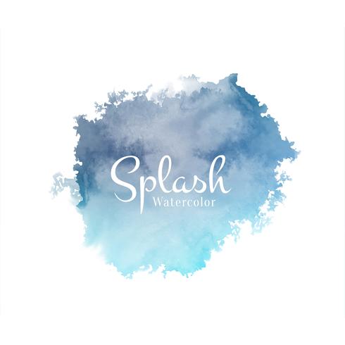 Modern watercolor splash soft design vector