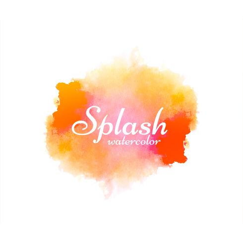 Abstract colorful watercolor splash design vector