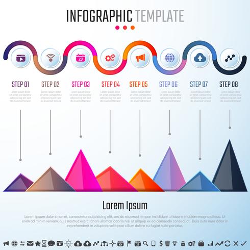 Plantilla de diseño de infografías vector