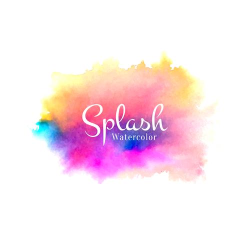 Abstract watercolor splash design background vector