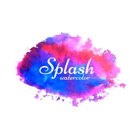 Colorful watercolor splash design background vector