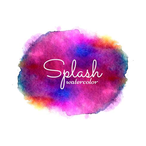 Abstract colorful watercolor splash design vector