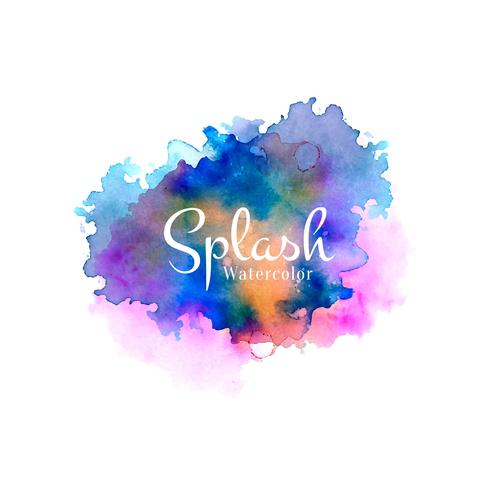 Colorful watercolor splash design background vector