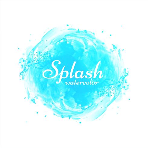 Abstract colorful watercolor splash design vector