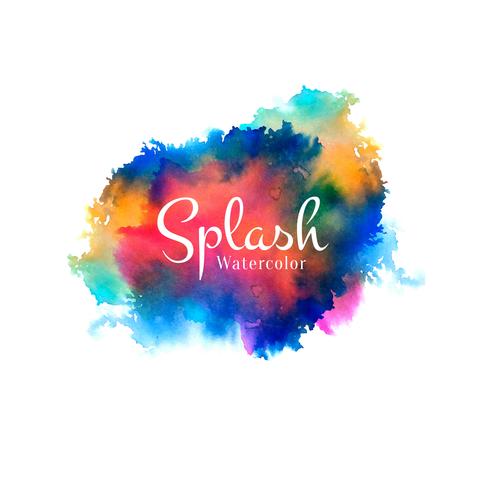 Colorful watercolor splash design background vector