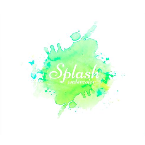 Abstract colorful watercolor splash design vector