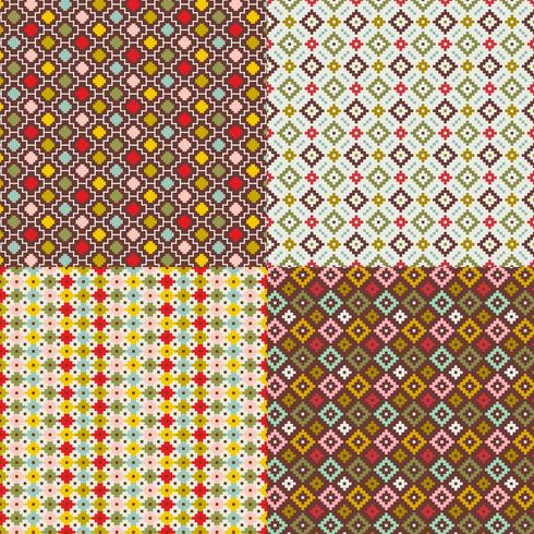 primitive geometric patterns vector