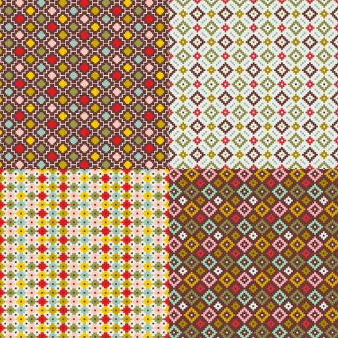 primitive geometric patterns vector