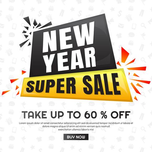 New Year sale Background Vector background