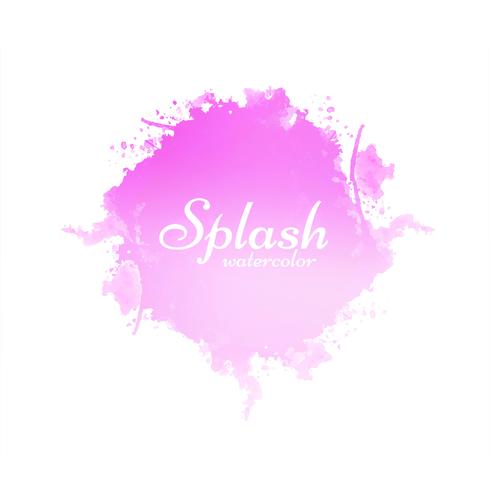 Dibujado a mano acuarela splash diseño de fondo vector