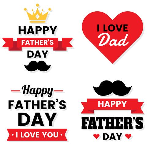 father day Birthday Vector Logo for banner