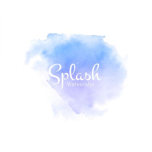 Modern watercolor splash soft design vector