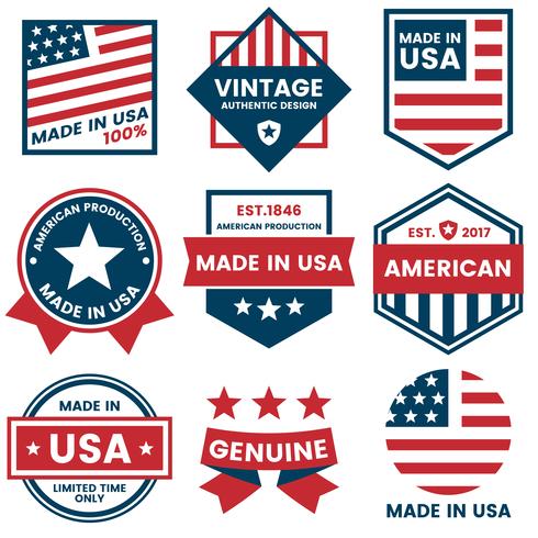 America Vector label for banner