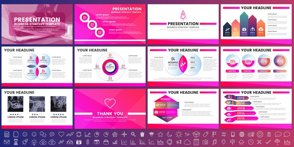 Modern Elements of infographics for presentations templates for banner vector