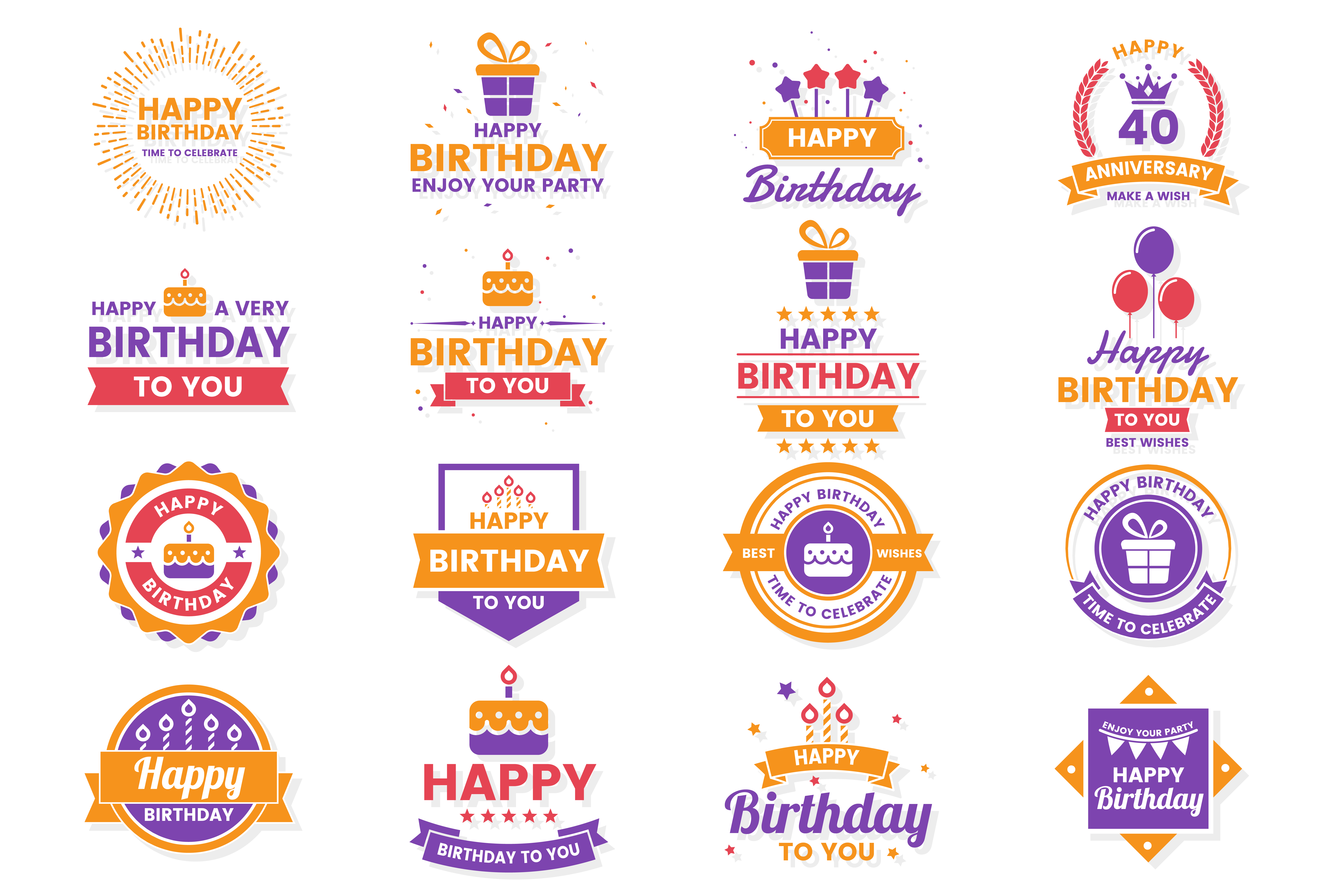 Download Happy Birthday Vector Logo for banner - Download Free ...