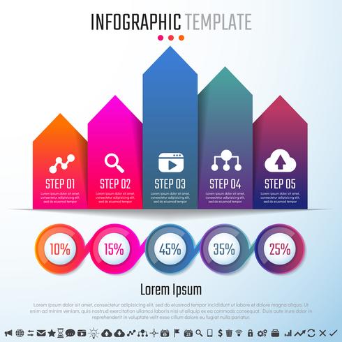 Plantilla de diseño de infografías vector