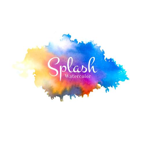 Abstract colorful watercolor splash design vector