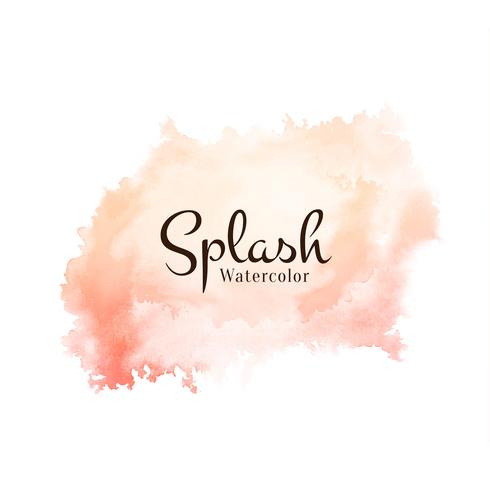 Modern watercolor splash soft design vector