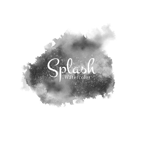 Abstract black watercolor splash design vector