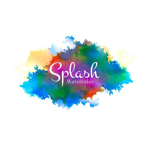 Abstract decorative watercolor splash design background vector