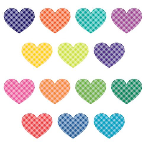 gingham hearts vector