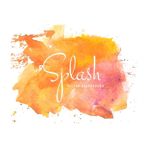 Hand drawn colorful soft watercolor splash design  vector