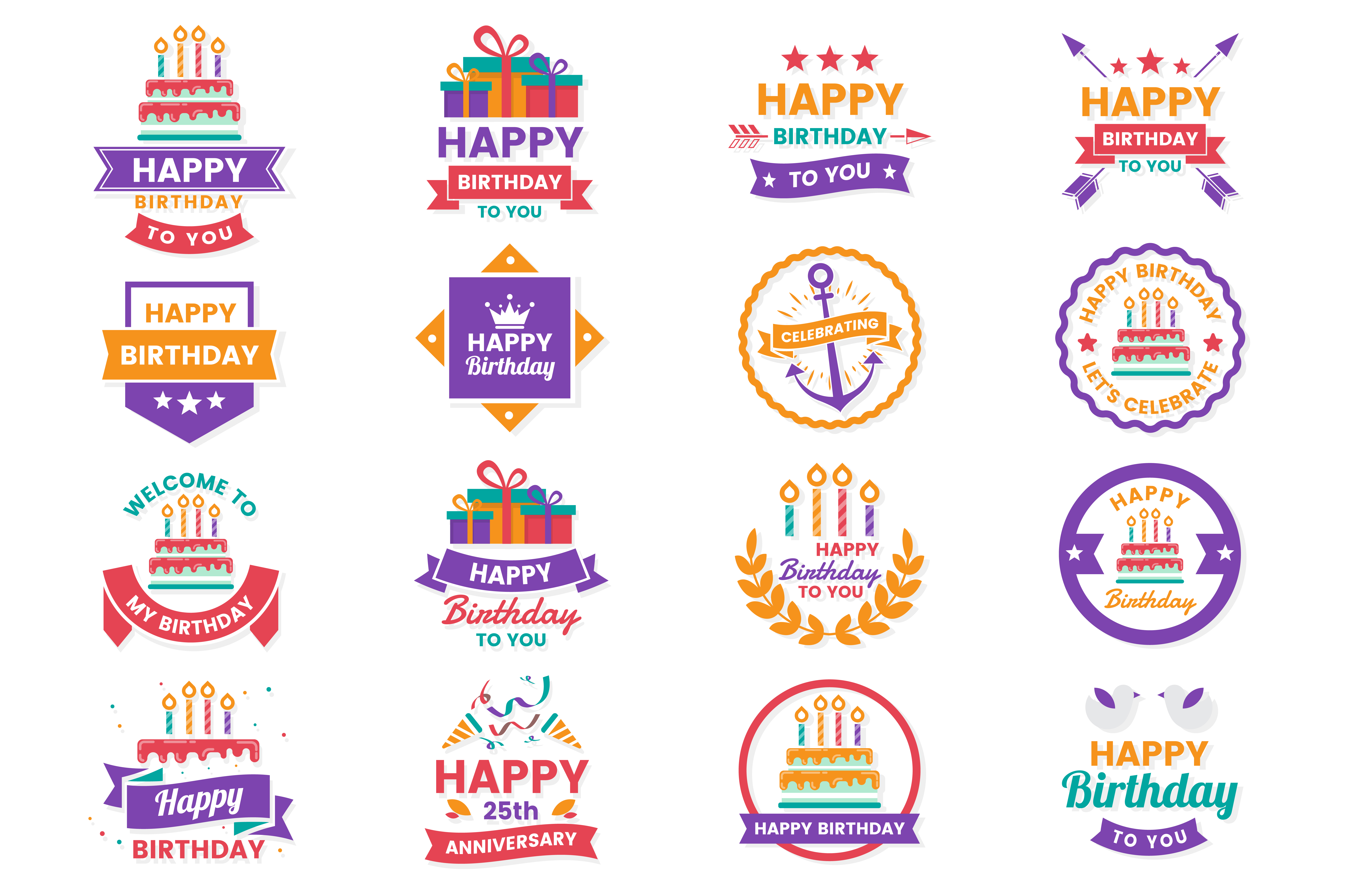 Download Happy Birthday Vector Logo for banner - Download Free ...