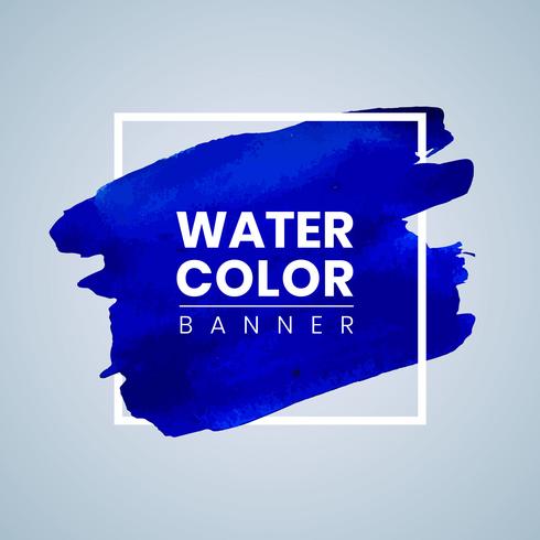 Banner de acuarela azul vector