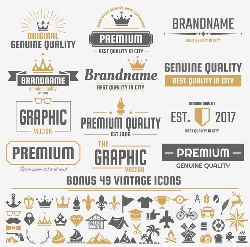 Vintage Retro Vector Logo for banner