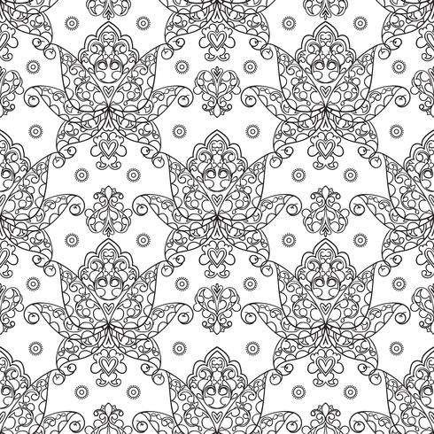 Seamless patterns of Russian motives of northern painting vector