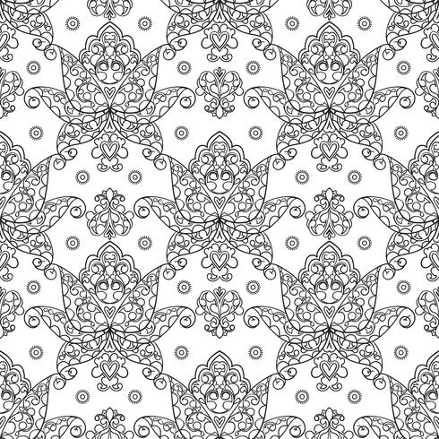 Seamless patterns of Russian motives of northern painting vector