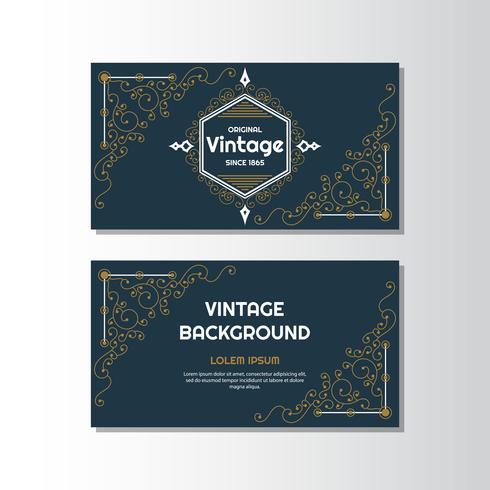 Vintage flyer background Design Template vector