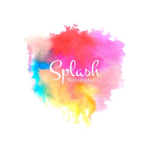 Abstract watercolor colorful splash design vector