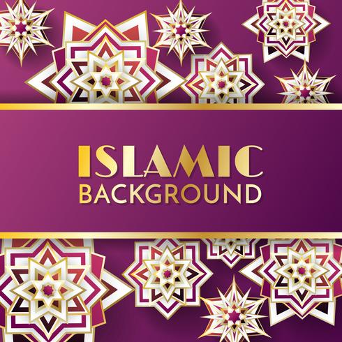 islamic background template Vector