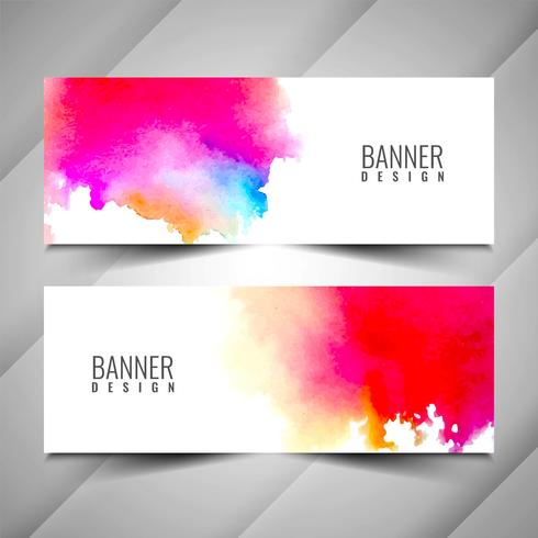 Abstract modern colorful baneers set vector