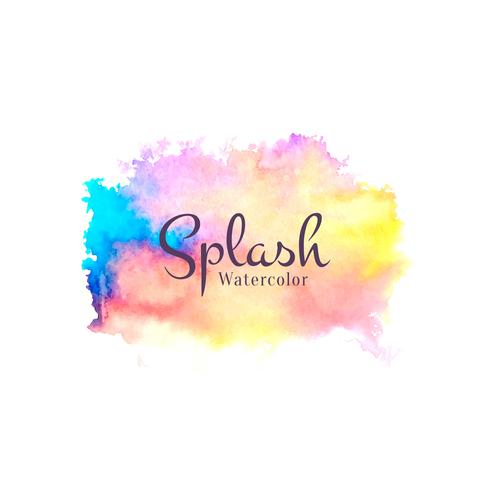 Abstract watercolor splash design background vector
