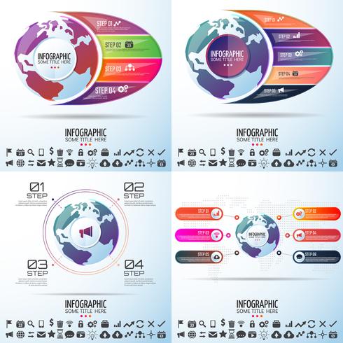 Plantilla de diseño de infografías vector