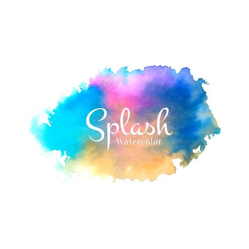 Abstract watercolor colorful splash design vector