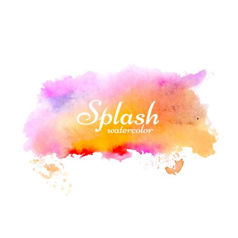 Dibujado a mano acuarela splash diseño de fondo vector