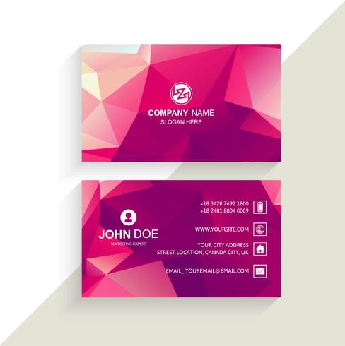 Beautiful Business card template polygon vector