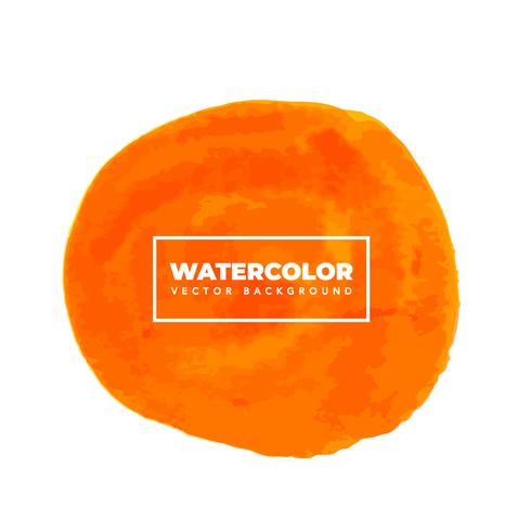 Circular Naranja Acuarela vector