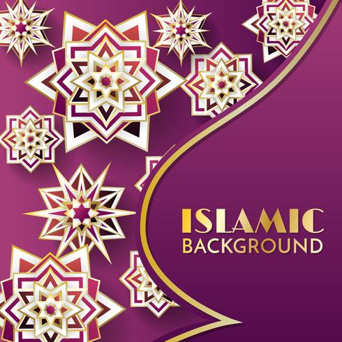 islamic background template Vector
