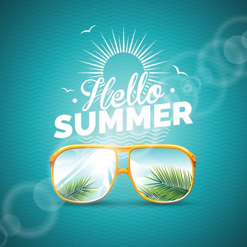 Summer holiday theme illustration  vector