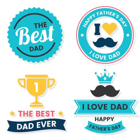 father day Birthday Vector Logo for banner