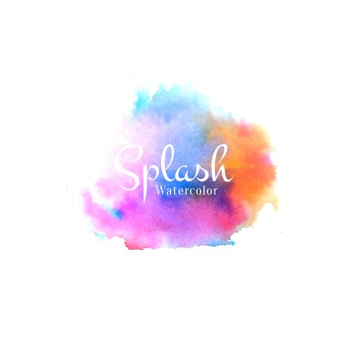 Abstract watercolor splash design background vector