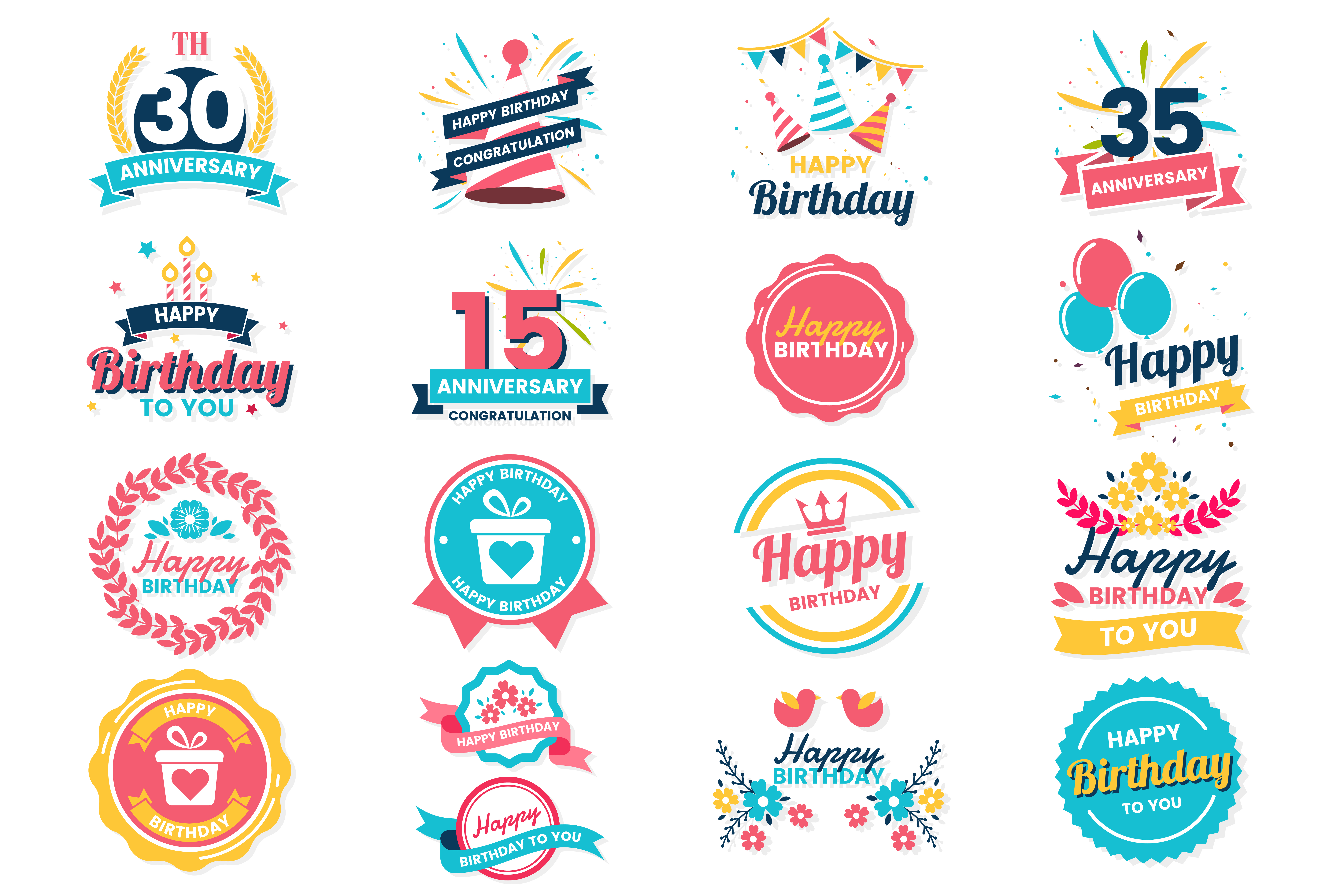 Download Happy Birthday Vector Logo for banner - Download Free ...