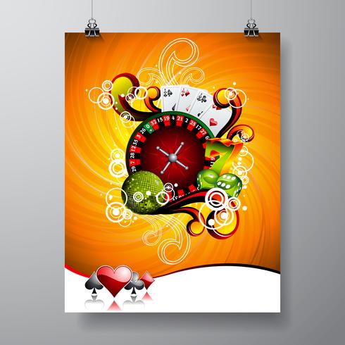 casino theme illustration   vector