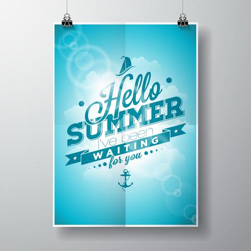 Hello Summer, I've been waiting for you quote vector