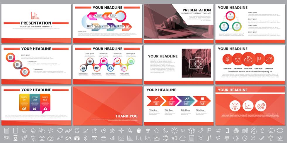 Elementos modernos de infografías para plantillas de presentaciones para banner. vector