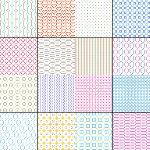 small seamless geometric patterns vector